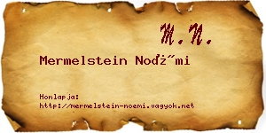 Mermelstein Noémi névjegykártya